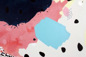 Spalvingas modernus abstraktus paveikslas ant drobės namų dekorui