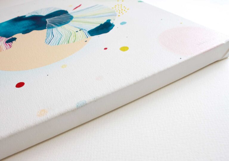 Modernus mažas abstraktus paveikslas ant drobės, spalvingas unikalus sienų dekoras