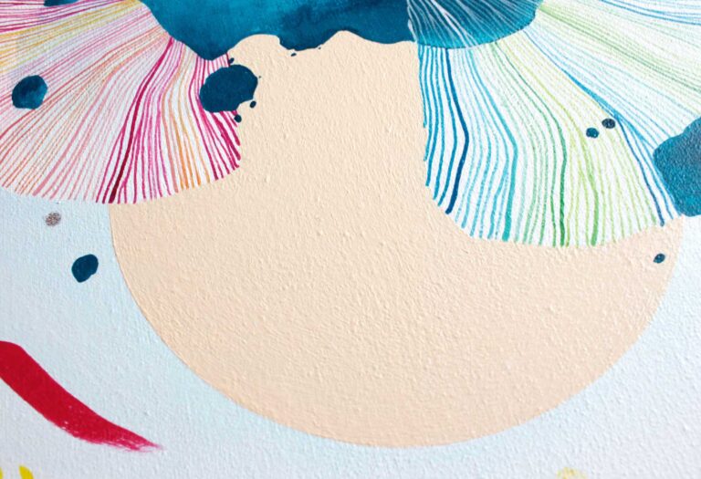 Spalvingas mažo formato abstraktus paveikslas ant drobės, unikalus meno kūrinys dovanai